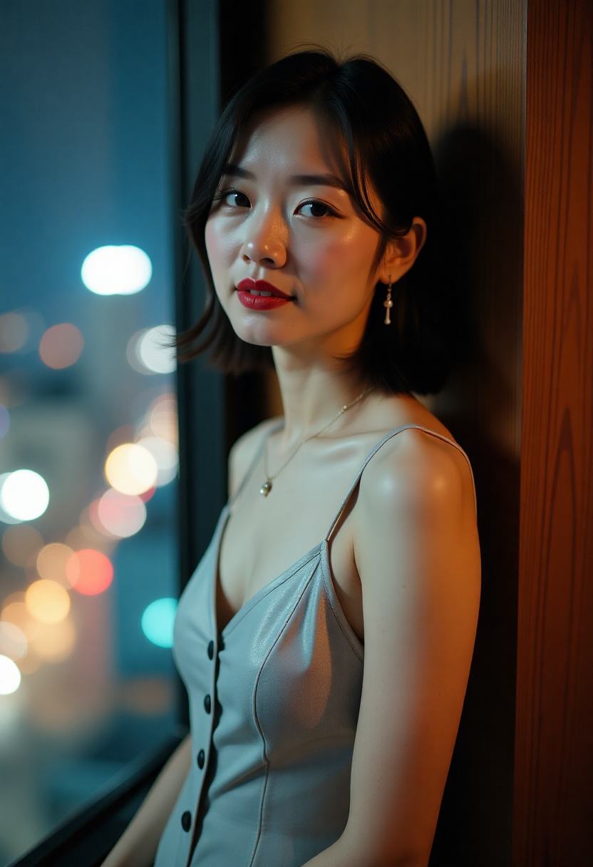 电视剧拍摄地的旧街与路灯
